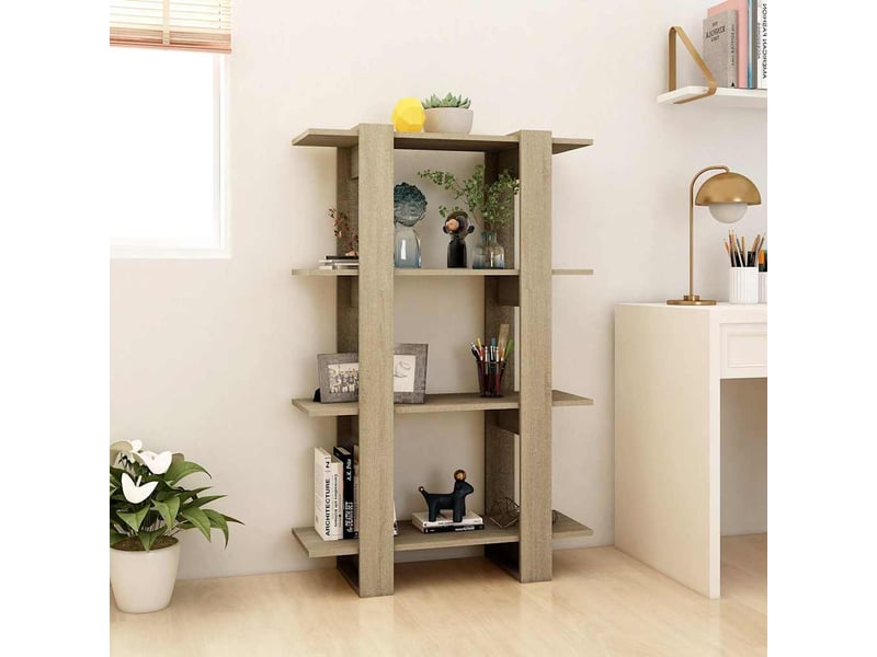  Bibliothèque, étagère de rangement chêne sonoma 80x30x123,5 cm  - Conforama C