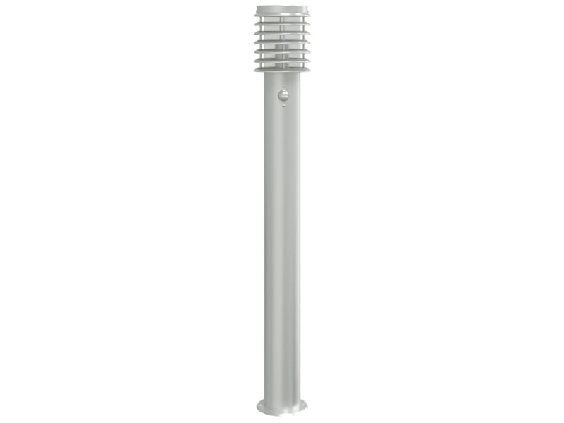  Lampadaire d'extérieur avec capteur argenté acier inoxydable argent 02_0042525  - Conforama D
