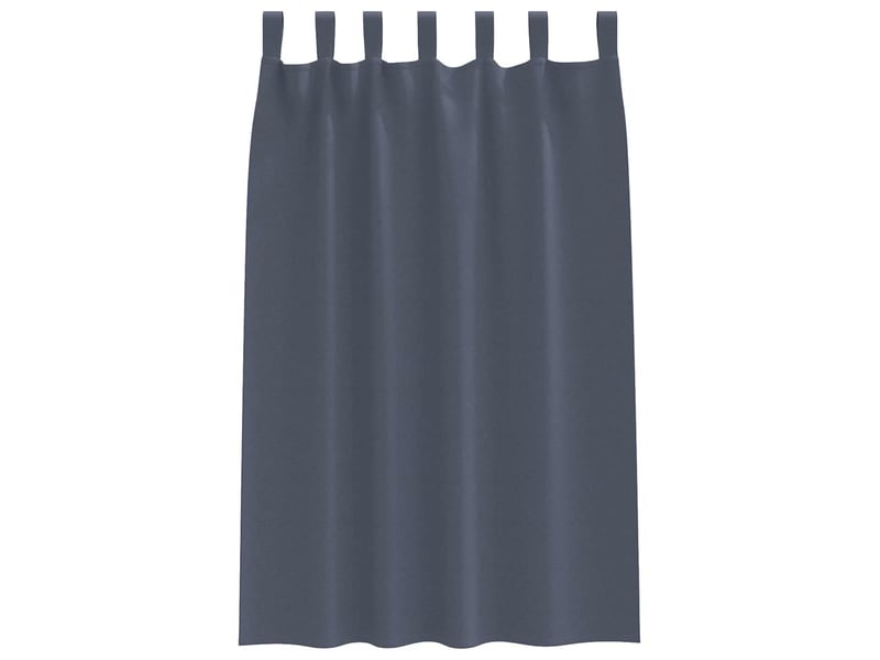 Lot de 2 rideaux occultants, rideaux black-out avec anneaux anthracite 175 x 140 cm cf44549 - Conforama D