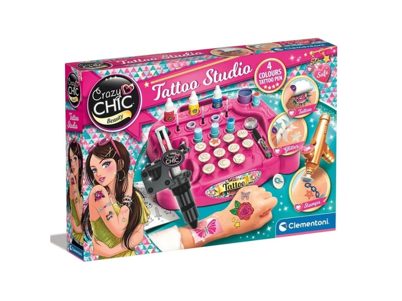  Coffret créatif clementoni 18261 crazy chic - studio de tatouages 8005125182619 - Conforama C