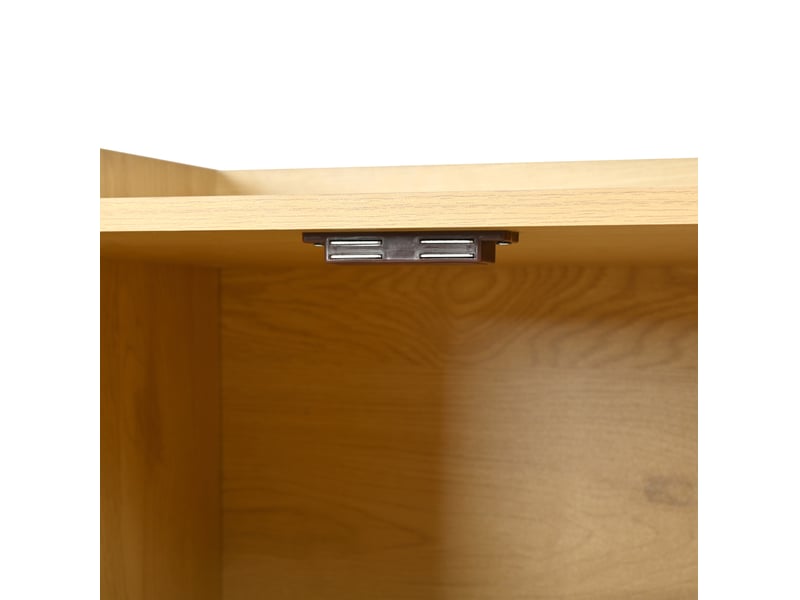  Buffet haut 60x40x121 cm 2 portes en rotin panneau de particules naturel  - Conforama D