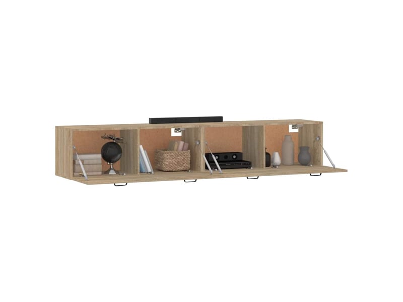  Armoires murales 2 pcs, meuble de rangement salon chêne sonoma 100x36,5x35 cm shl4297  - Conforama D