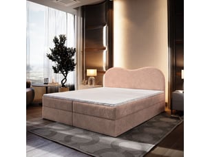 Lit avec rangement 160x200 cm <strong>MASSENO</strong> <strong></strong> coloris rose