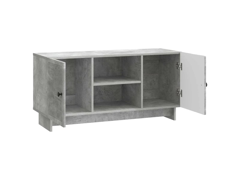  Meuble tv - banc tv - meuble de rangement 102 x 34,5 x 50 cm gris béton bois d'ingénierie  - Conforama E