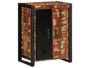 Buffet - bahut - meuble de rangement multicolore 55x35x70 cm bois massif récupération