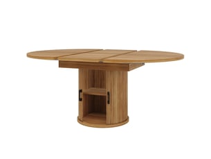 Table à manger à rallonge, 118-158 cm, pouvant accueillir jusqu'à 6 personnes, noyer