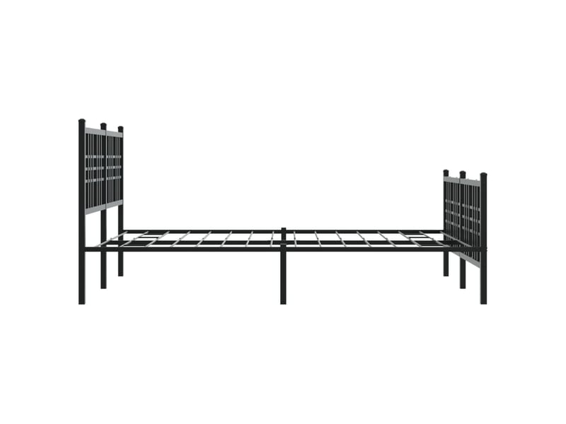  Lit double- lit adulte -  cadre de lit métal sans matelas avec pied de lit noir 120x190cm  - Conforama D