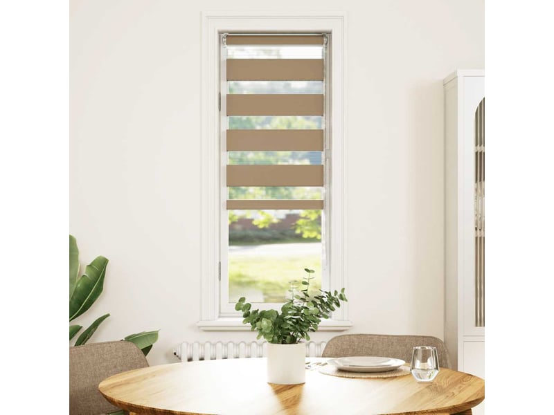  Store zèbre, store de fenêtre marron sable largeur du tissu 40,9 cm polyester cf48805  - Conforama A