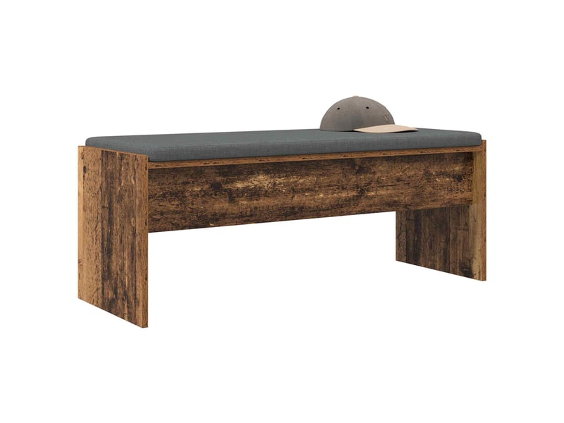  Banc d'entrée, banc interieur avec coussin bois ancien 103x38x40 cm  - Conforama C