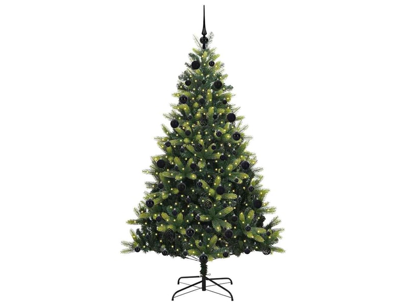  Sapin de noël, arbre de noël artificiel en silicone flexible 300 leds vert shl8384  - Conforama C