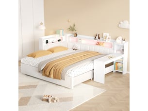 Lit combiné 90x200 cm COVREO coloris blanc