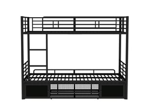 Lit superposé 90x200 cm DZMDIP coloris noir