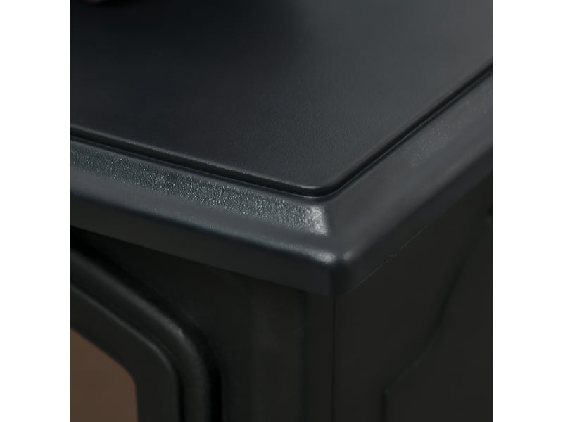  Poêle électrique 36,5x24x45,5 cm effet flamme led noir  - Conforama C