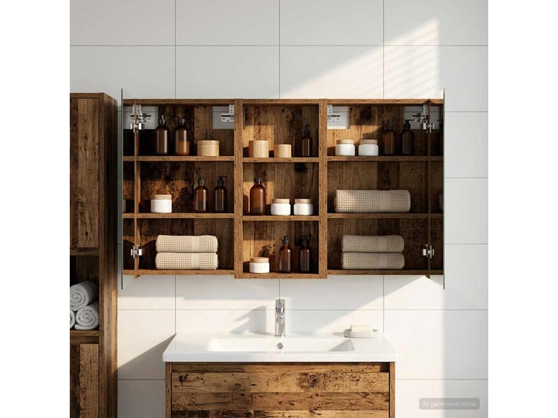 Ensemble de meubles de salle de bain 3 pcs 110x10.5x60.5 cm shl4299 - Conforama D