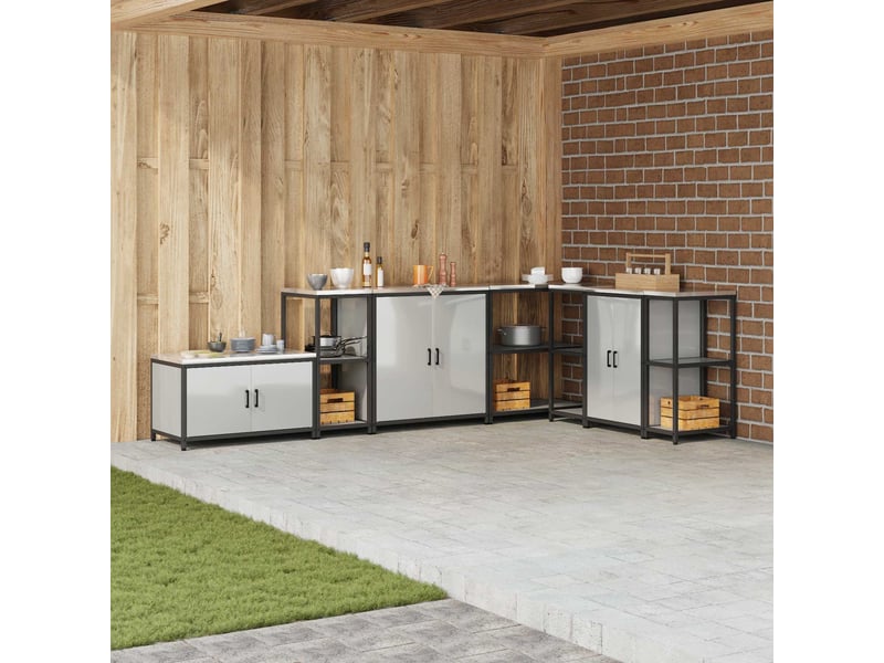 Étagère de cuisine, étagère de rangement hattem argenté 40x50x92cm acier - Conforama B