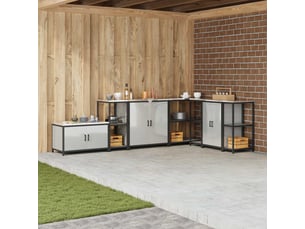 Étagère de cuisine, étagère de rangement hattem argenté 40x50x92cm acier