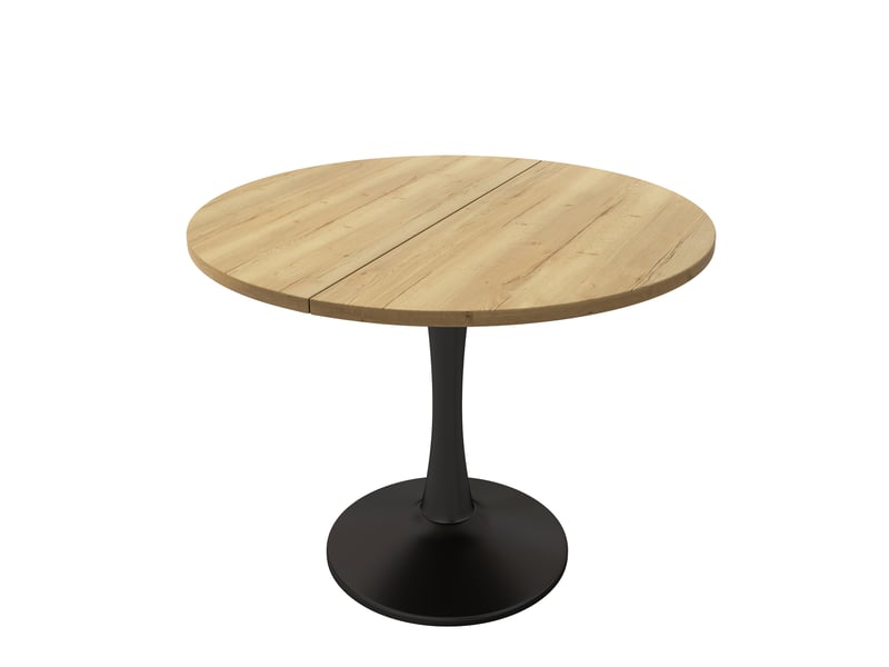 Table extensible ovale effet chêne 100-140 x 100 cm Fay Lum - Conforama W