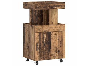 Chariot de service, chariot de bar bois ancien 50x41x89 cm bois d'ingénierie