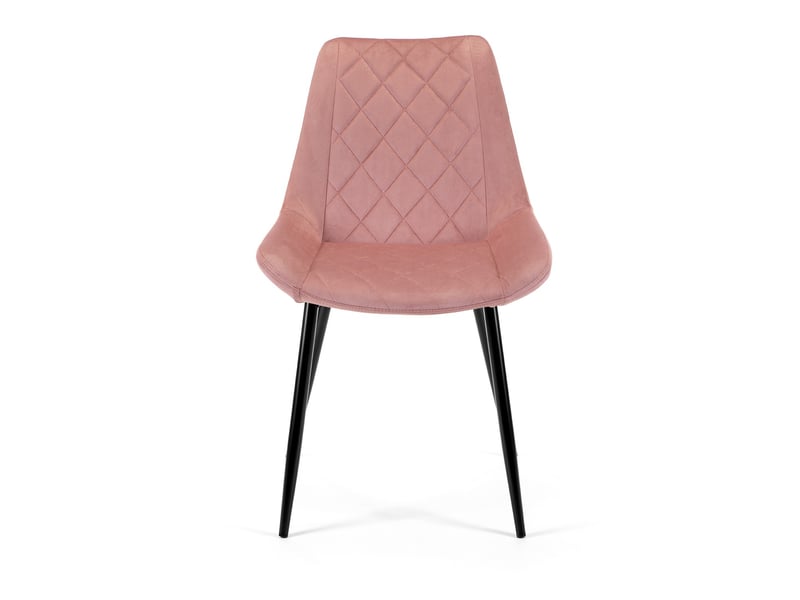  Lot de 2 chaises matelassées de salle à manger en velours akord sj.0488 rose 2x SJ.0488 - Conforama D