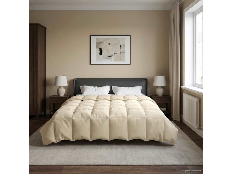  Duvet - couette complet toute l'année 200 x 220 cm 4 saisons crème  - Conforama B