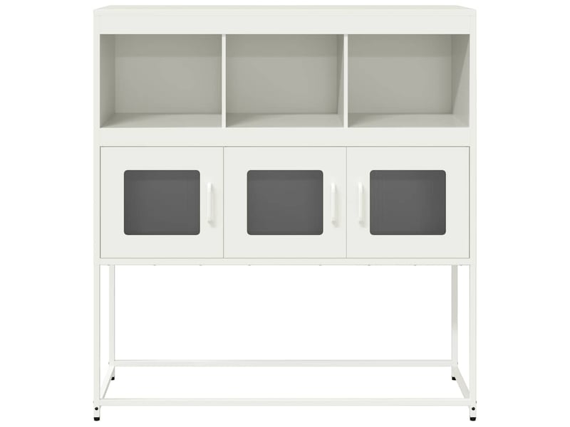  Buffet - bahut - meuble de rangement blanc 100,5x39x107 cm acier laminé à froid  - Conforama E