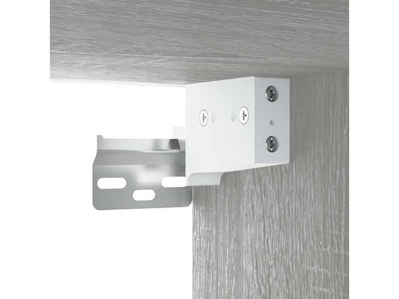  Lot de 4 meuble tv bas salon sonoma gris 30,5x30x90 cm bois d'ingénierie  - Conforama E