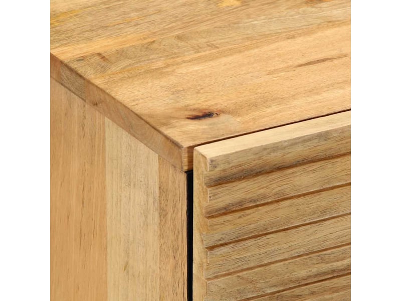 Table de chevet - cabinet de chevet - table de nuit marron 50x33x60 cm bois de manguier massif - Conforama E