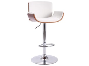 Tabouret de bar, chaise de bar blanc similicuir shl26985