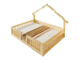 Lit cabane 140x200 cm <strong>HAUSS SPOLE</strong>  <strong></strong> coloris naturel