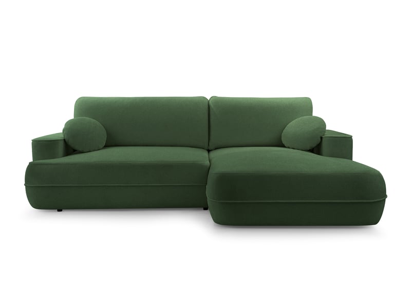 Canapé d’angle avec fonction lit peoni 267 cm vert élégant d Peoni - Conforama A