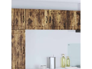 Meuble mural de cuisine | armoire de cuisine 2 pcs chêne fumé bois d'ingénierie shl2297