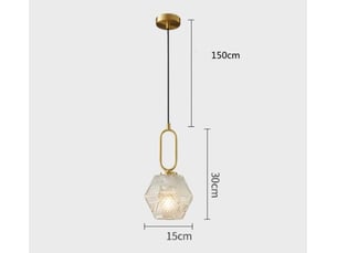 Suspension moderne – laiton – verre design – montage en surface – pour chambre (chevet), salle à manger, salon, îlot cuisine, loft – créative