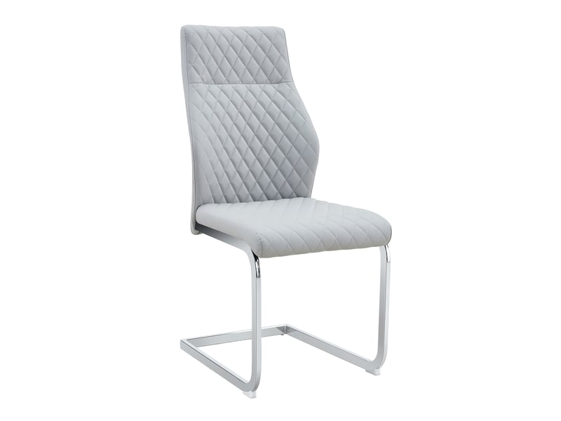  Lot de 2 chaises de salle à manger en similicuir pu gris clair W3658P391051 - Conforama A