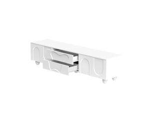 Meuble tv coloris blanc 180 cm   evarich