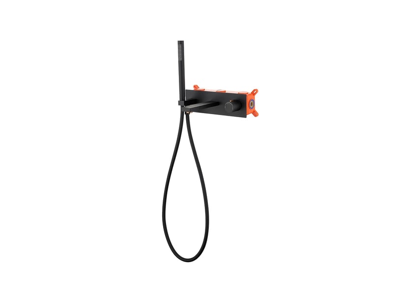  Robinet baignoire mural encastré essential noir mat | hudor  - Conforama A