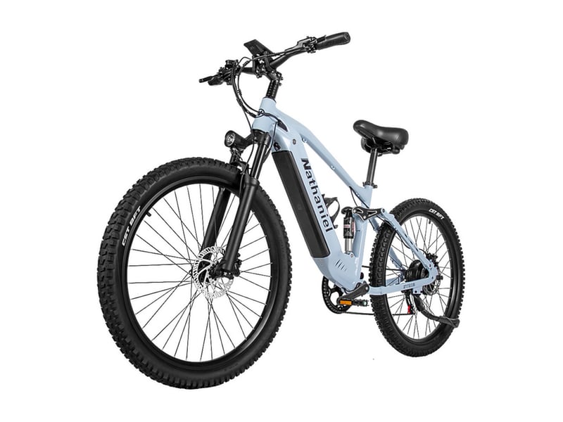 Vtt électrique tout suspendu nathaniel syr03, 27,5 longue autonomie, bleu - Conforama B