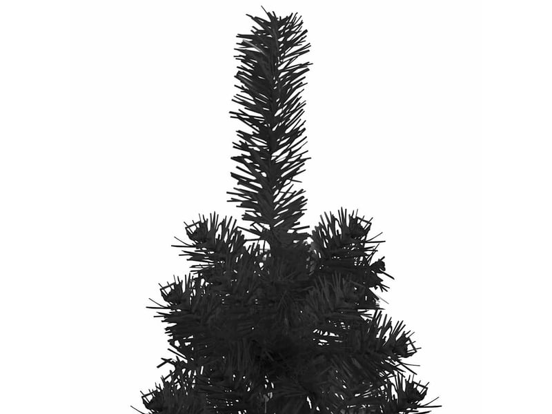  Demi sapin de noël, arbre de noël artificiel mince avec support noir 120 cm  - Conforama E