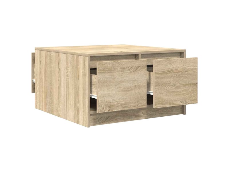  Table basse - table de salon - table à thé avec tiroirs chêne sonoma 70,5x70x40 cm  - Conforama E