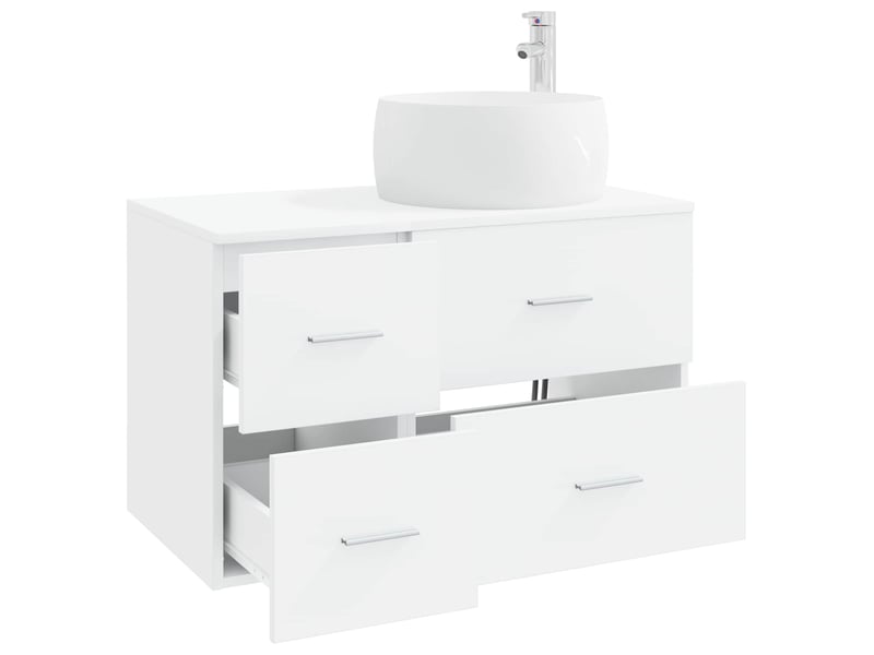  Ensemble de mobilier de salle de bain 2 pc blanc cf63984  - Conforama C