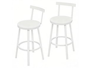 Chaise de cuisine 2 pièces style accent moderne dossier courbé tabouret de bar tabouret de petit-déjeuner