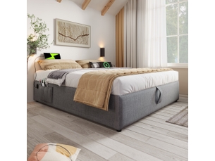 Lit coffre 140x200 cm HAUSS SPOLE   coloris gris