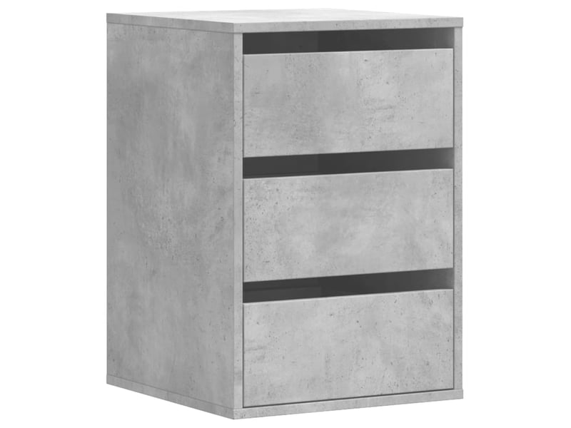  Commode chambre adulte, commode d'angle gris béton 40x41x58 cm bois d'ingénierie  - Conforama A