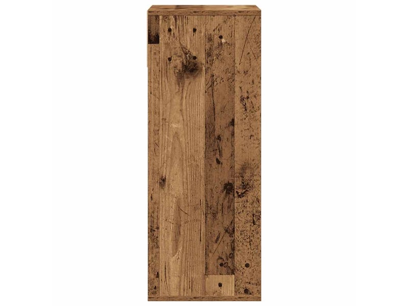  Bibliothèque, meuble de rangement salon vieux bois 34x31x80 cm bois d'ingénierie  - Conforama E