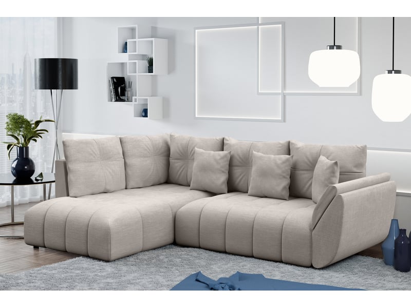 Canapé d angle convertible corleone canapé beige 268 cm Corleone - Conforama B