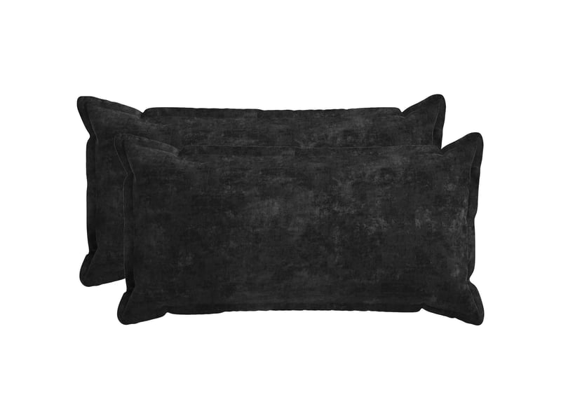  Lot de 2 housses de coussin houten anthracite 40 x 70 cm cf49270  - Conforama A