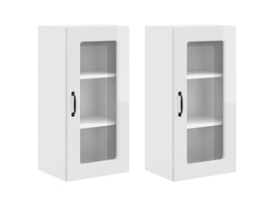 Meuble mural de cuisine | armoire de cuisine 2 pcs blanc brillant shl6862