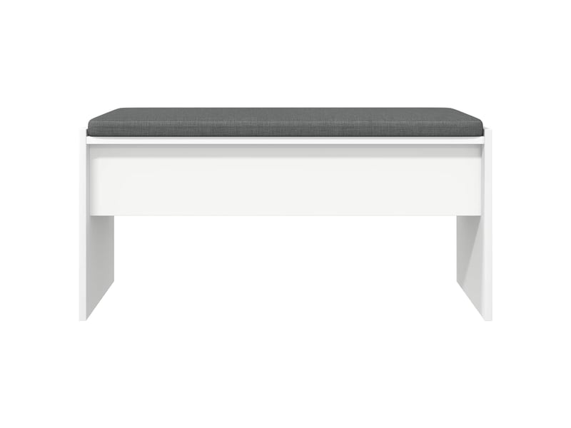  Banc d'entrée, banc interieur avec coussin blanc 80x38x46 cm  - Conforama E