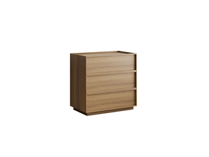 Commode 3 tiroir(s) BEAOK coloris bois clair largeur 80 cm