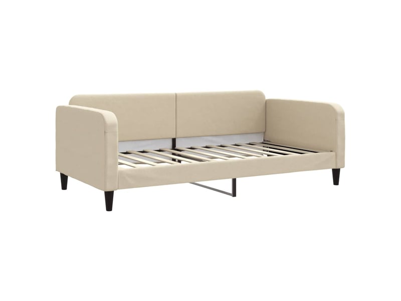  Lit simple- lit adulte -  lit de repos crème 100x200 cm tissu  - Conforama A