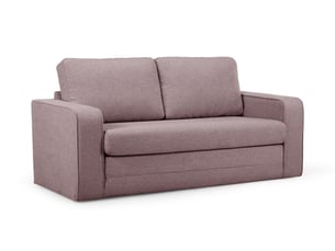 Canapé droit convertible BOBOCHIC COME 2 places Tissu rose
